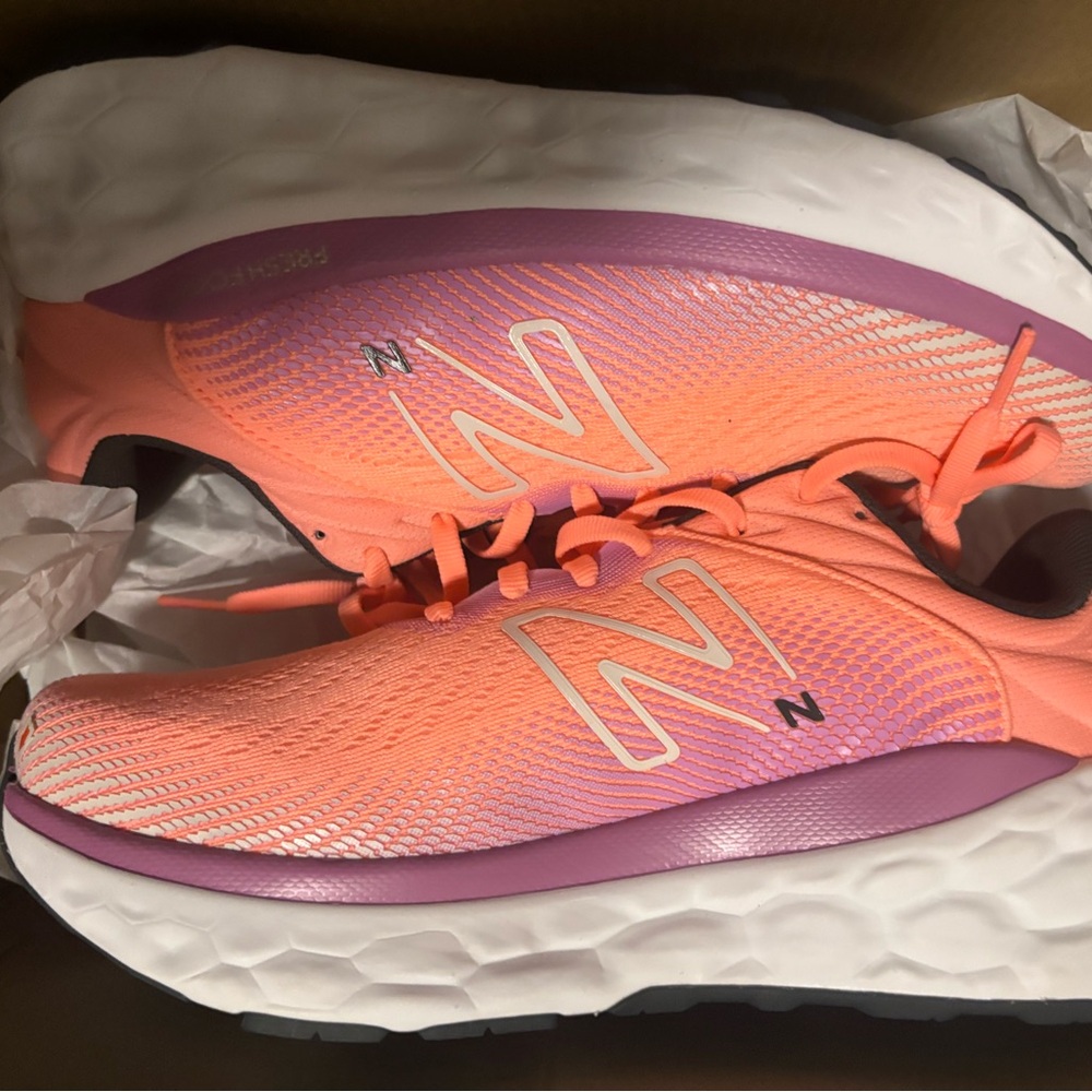 New Balance Women's Fresh Foam Running Shoes in Grapefruit/Raspberry